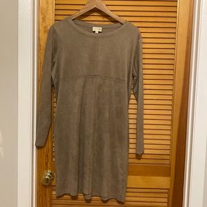Faux suede dress